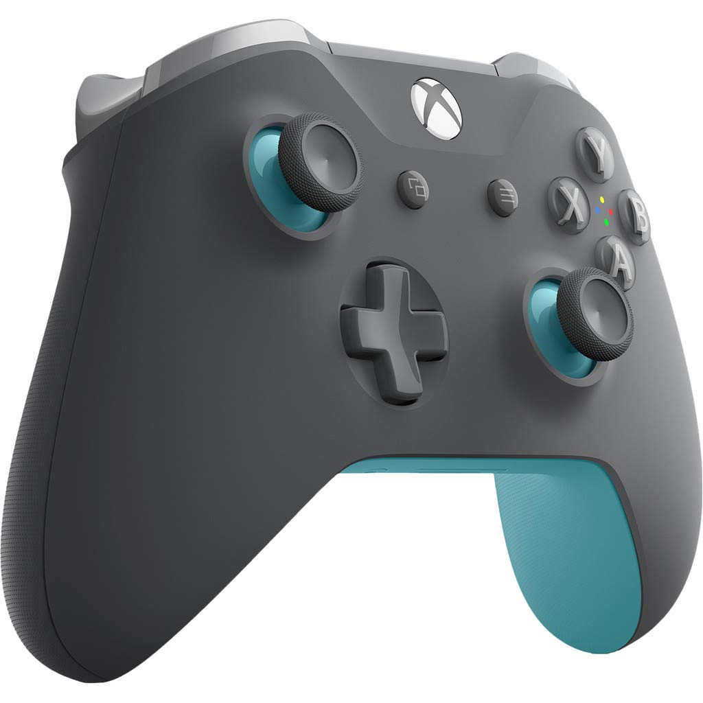 Microsoft Official Xbox Grey and Blue Wireless Controller