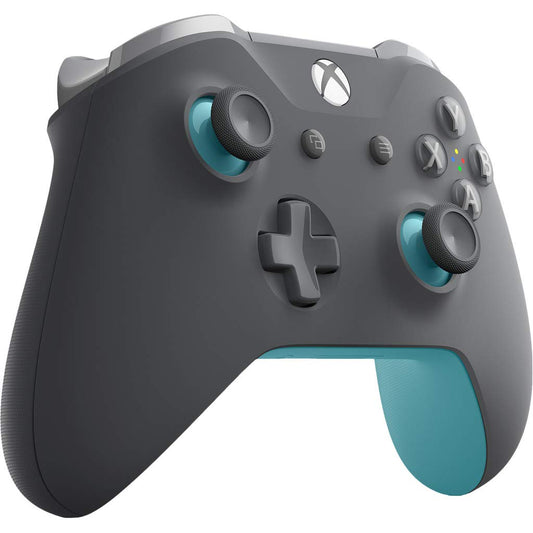 Microsoft Official Xbox Grey and Blue Wireless Controller