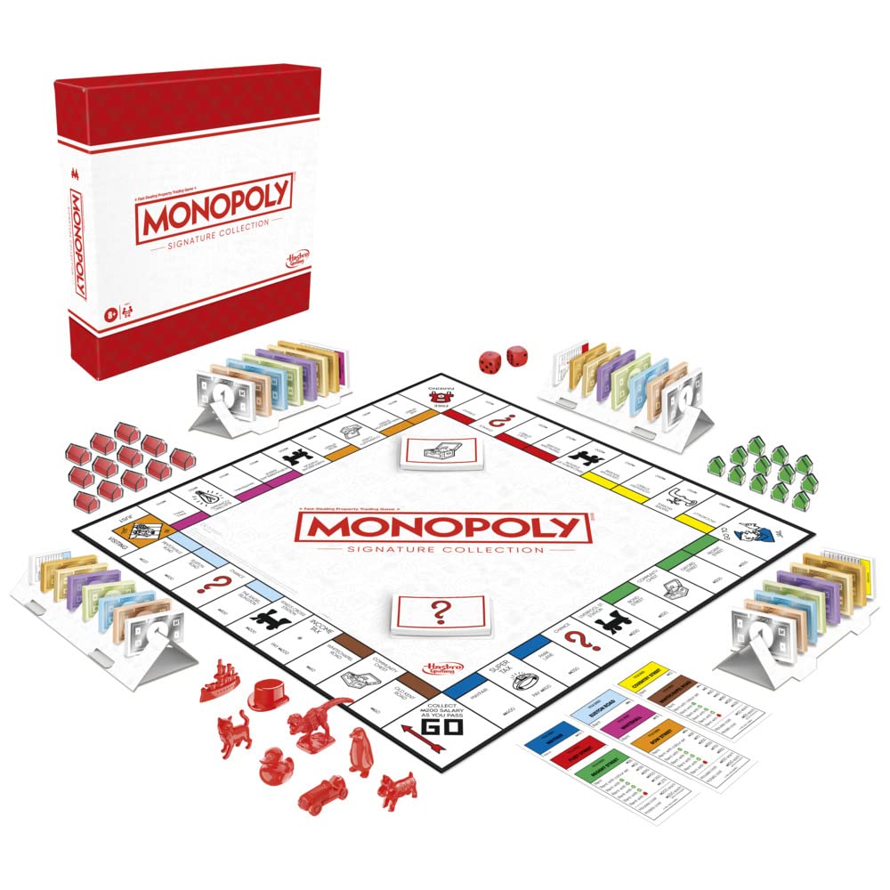 Monopoly Signature Collection Family Board Game for 2 to 6 Players, Premium P...