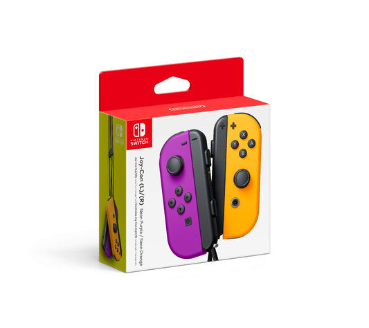 Nintendo Neon Purple/Neon Orange Joy-Con (L/R) - Official Switch JoyCon Contr...