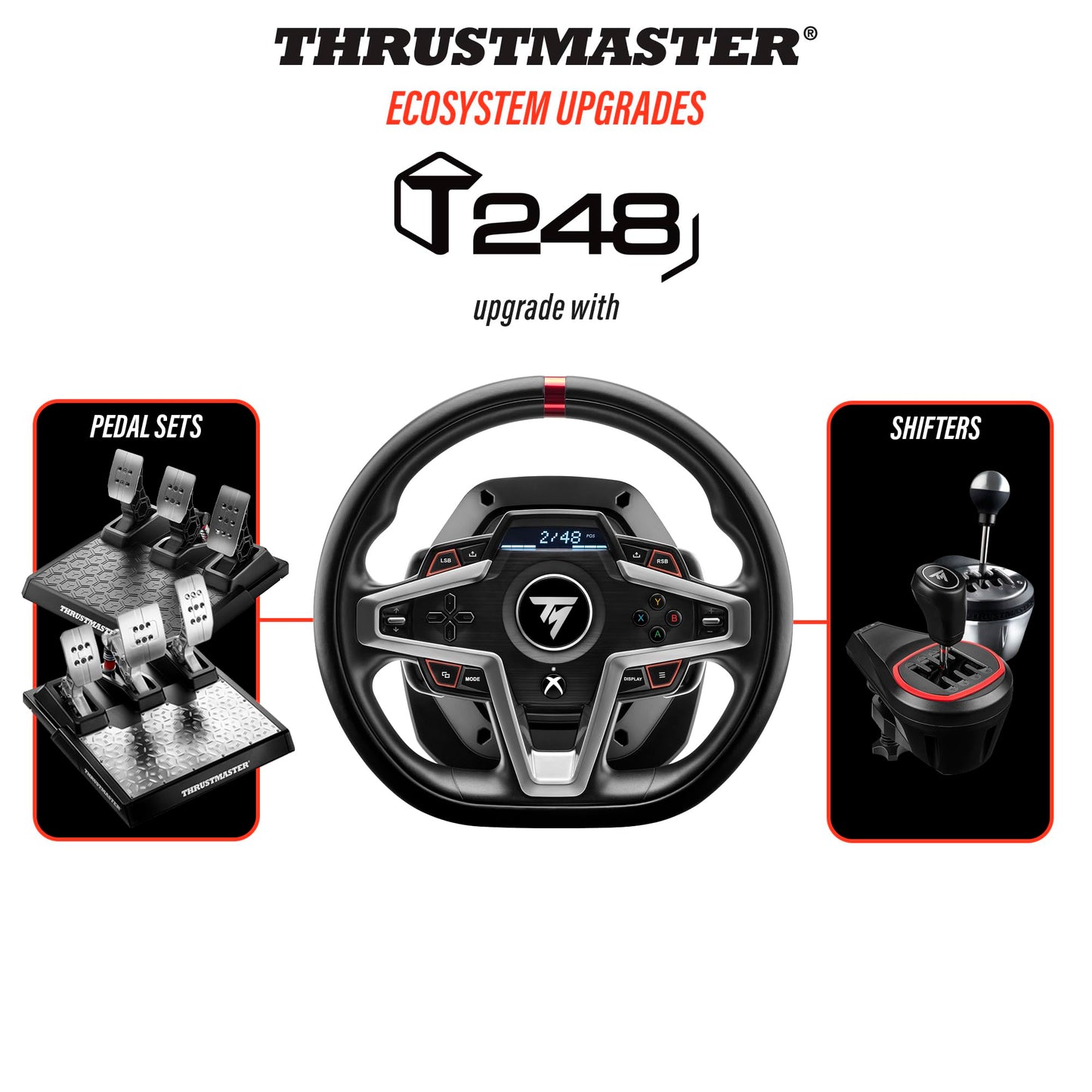 Thrustmaster T248 Force Feedback Racing Wheel – Advanced Racing Wheel for Xbo...